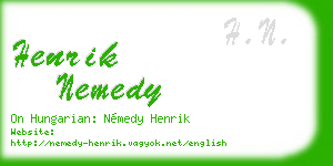 henrik nemedy business card