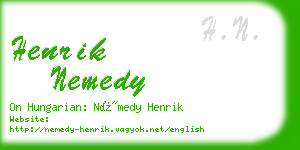 henrik nemedy business card